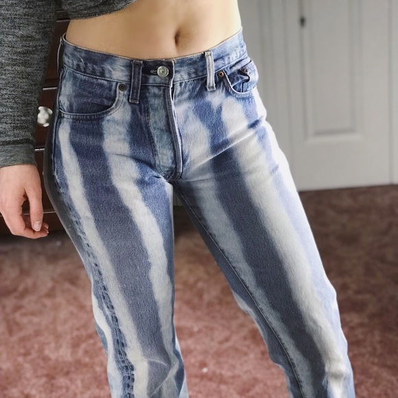 RARE Vintage Levi’s Striped Selvedge 501 Jeans C50 - Picture 2 of 2